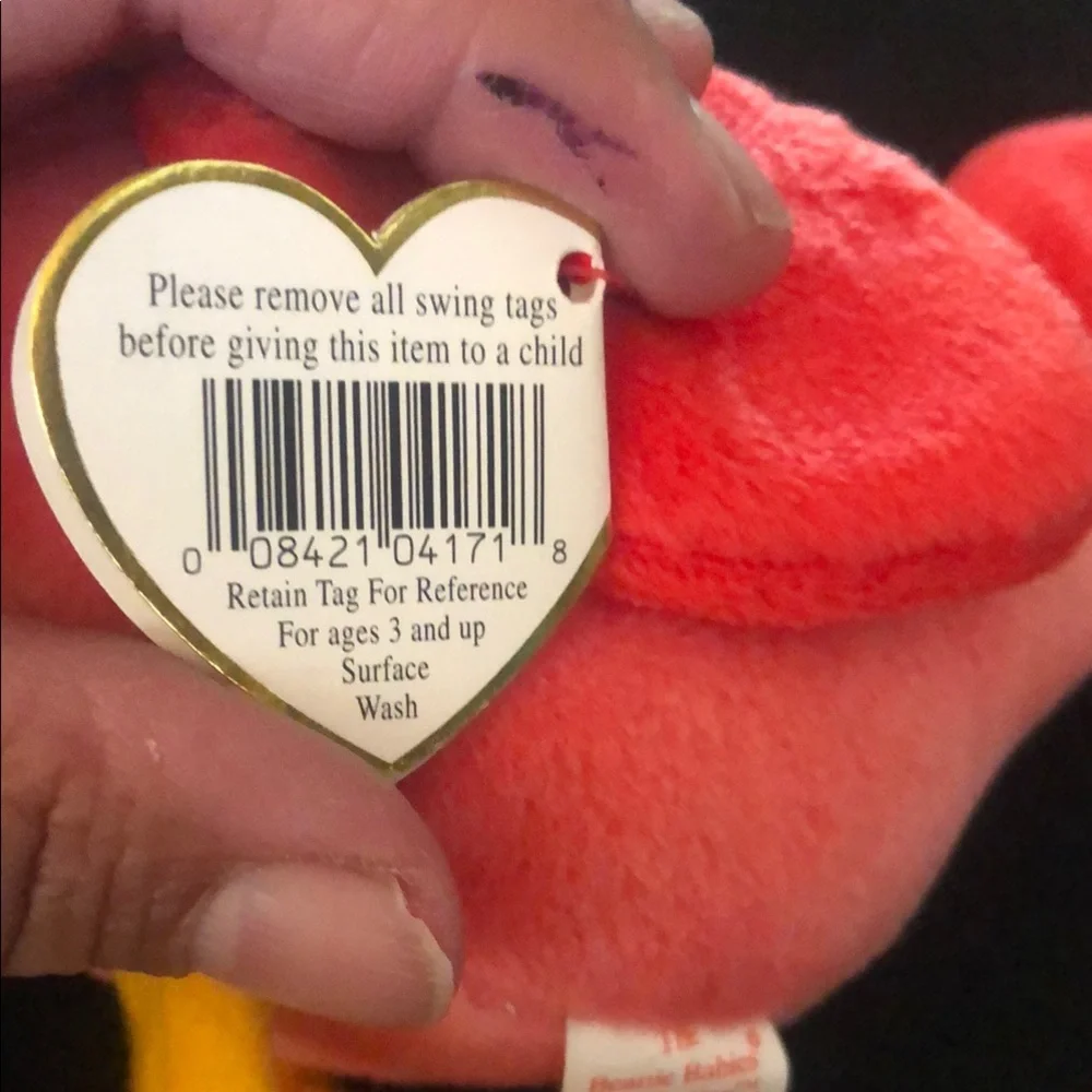 Ty Red and Yellow Plush Rooster